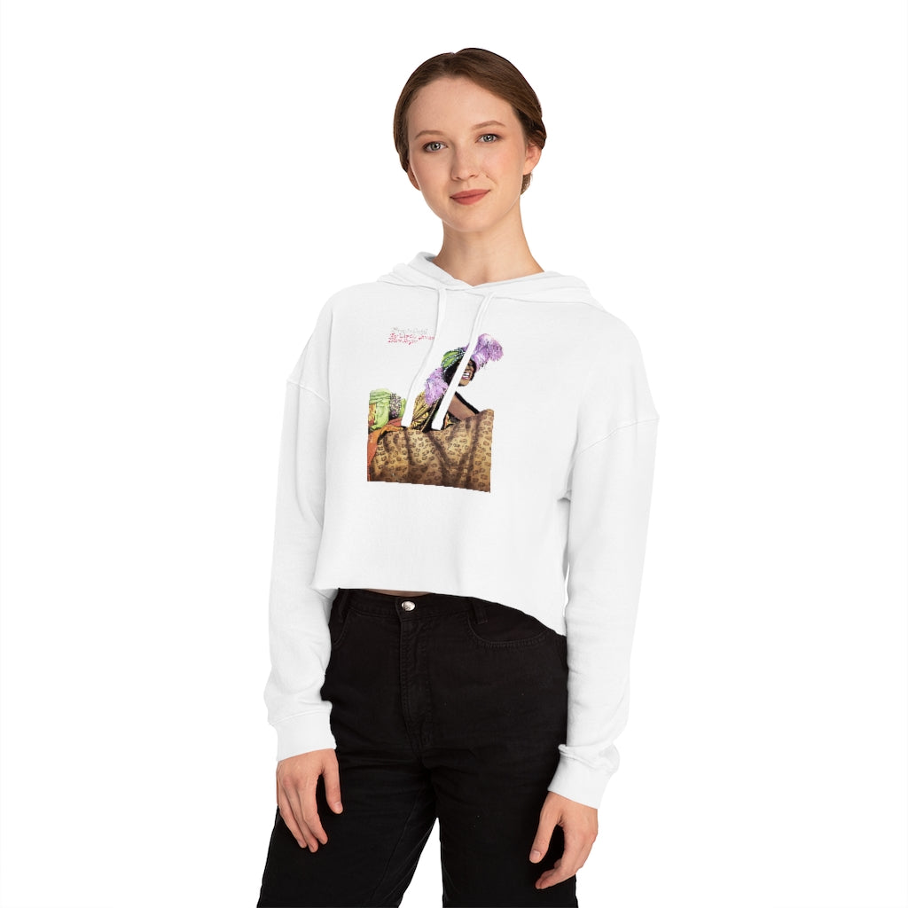 Bessie Smith - Women's Cropped Hooded Sweatshirt