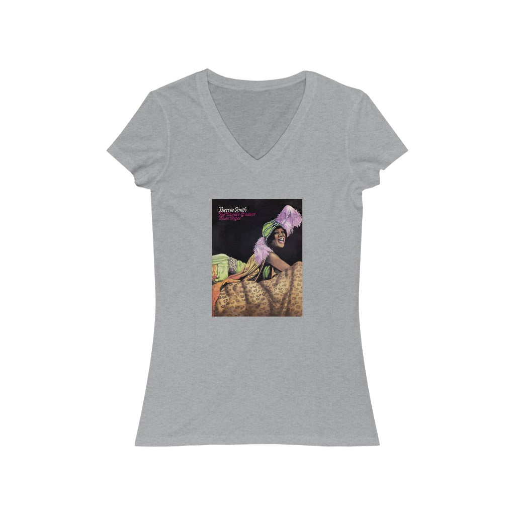 Bessie Smith - Women's Jersey Short Sleeve V-Neck Tee