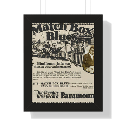 Blind Lemon Jefferson - Framed Vertical Poster