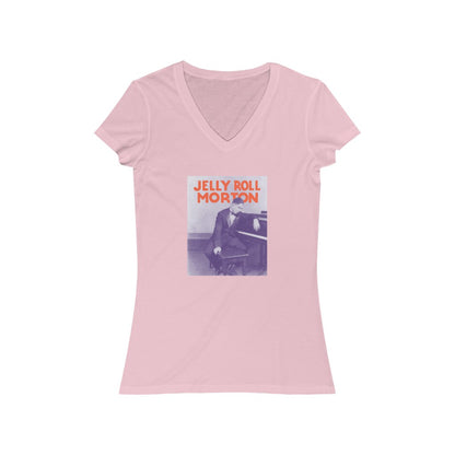 Jelly Roll Morton - Women's Jersey Short Sleeve V-Neck Tee