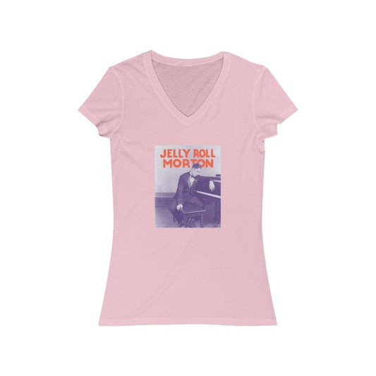 Jelly Roll Morton - Women's Jersey Short Sleeve V-Neck Tee