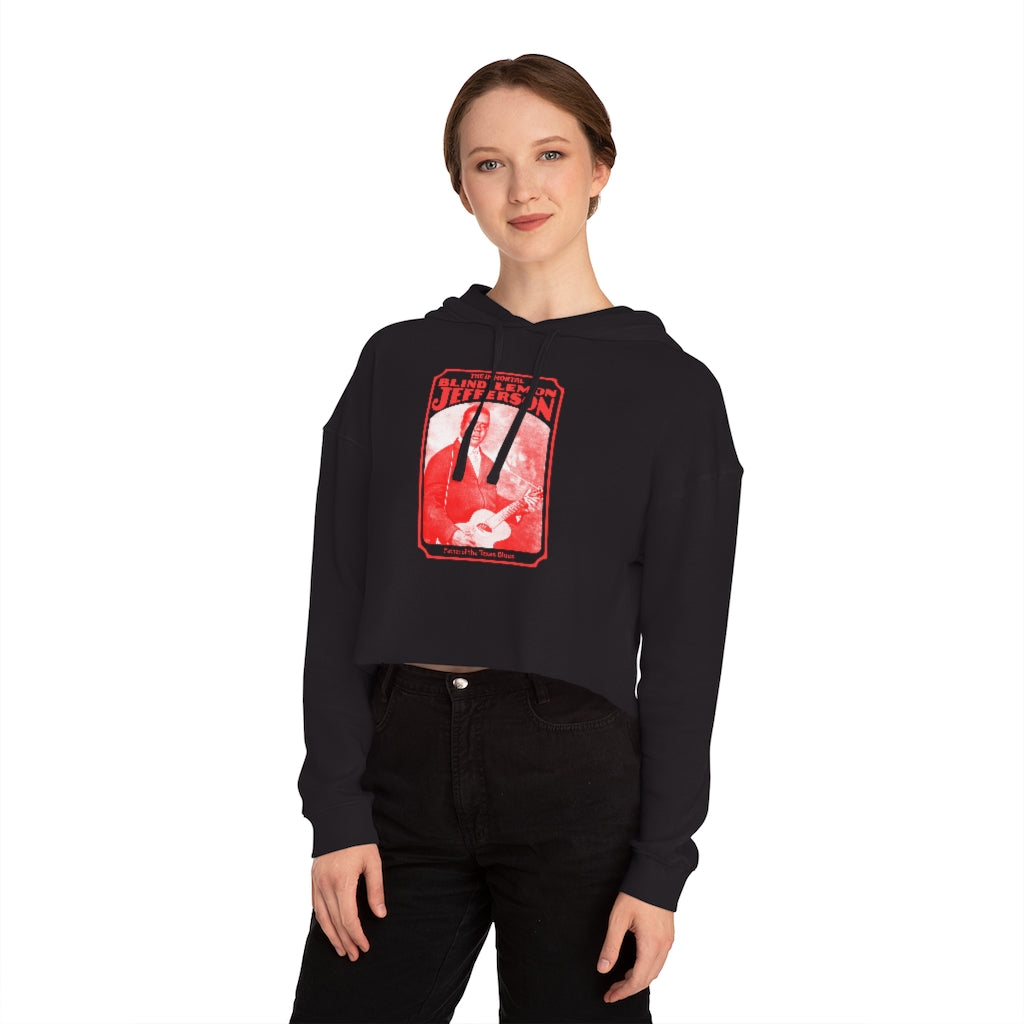 Blind Lemon Jefferson - Women's Cropped Hooded Sweatshirt