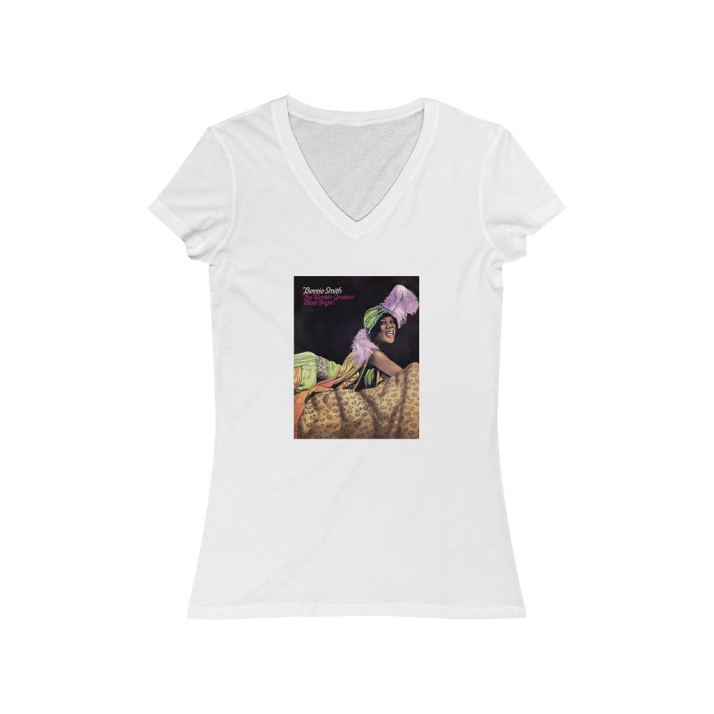 Bessie Smith - Women's Jersey Short Sleeve V-Neck Tee