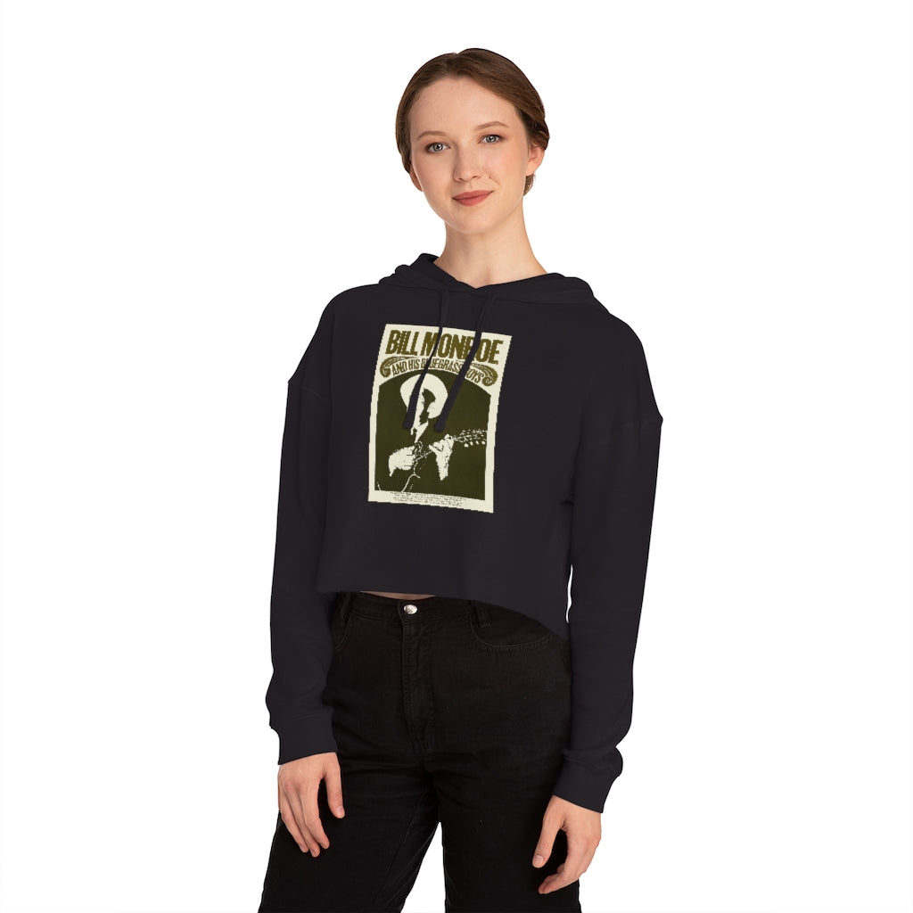 Bill Monroe - Women's Cropped Hooded Sweatshirt