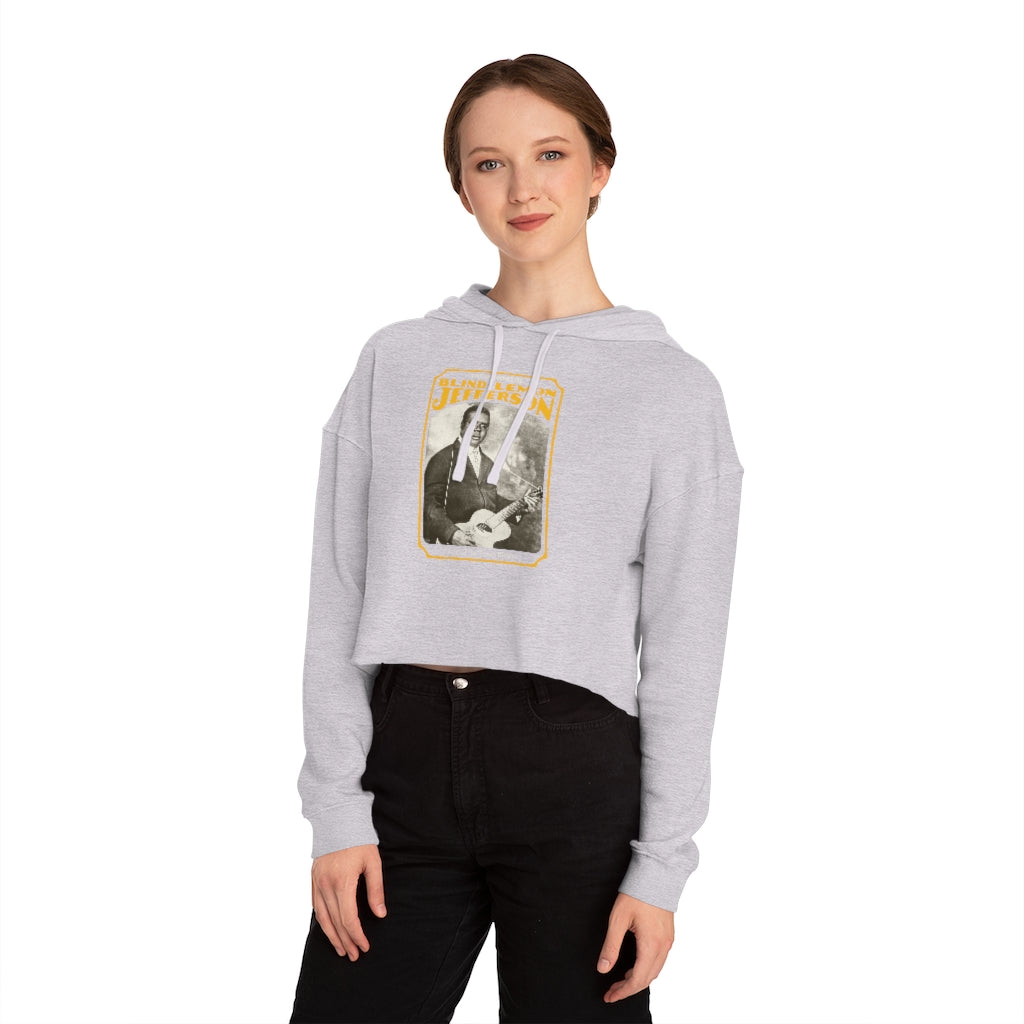 Blind Lemon Jefferson - Women's Cropped Hooded Sweatshirt