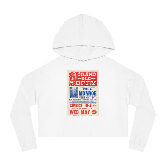 Bill Monroe - Women's Cropped Hooded Sweatshirt