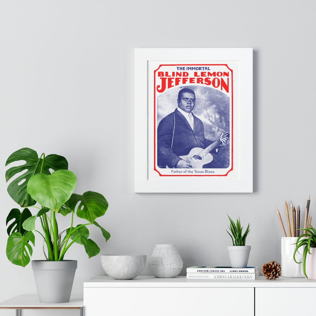 Blind Lemon Jefferson - Framed Vertical Poster