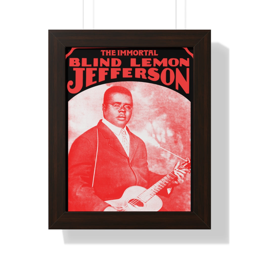 Blind Lemon Jefferson - Framed Vertical Poster