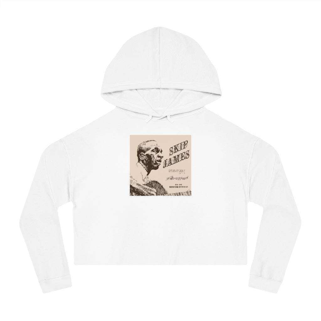 Skip James - Women's Cropped Hooded Sweatshirt