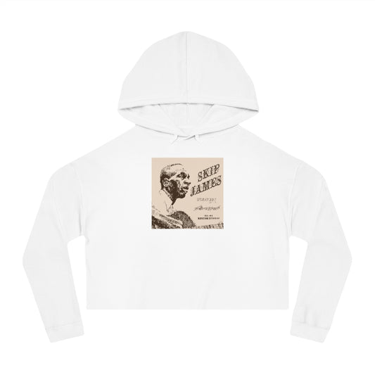 Skip James - Women's Cropped Hooded Sweatshirt