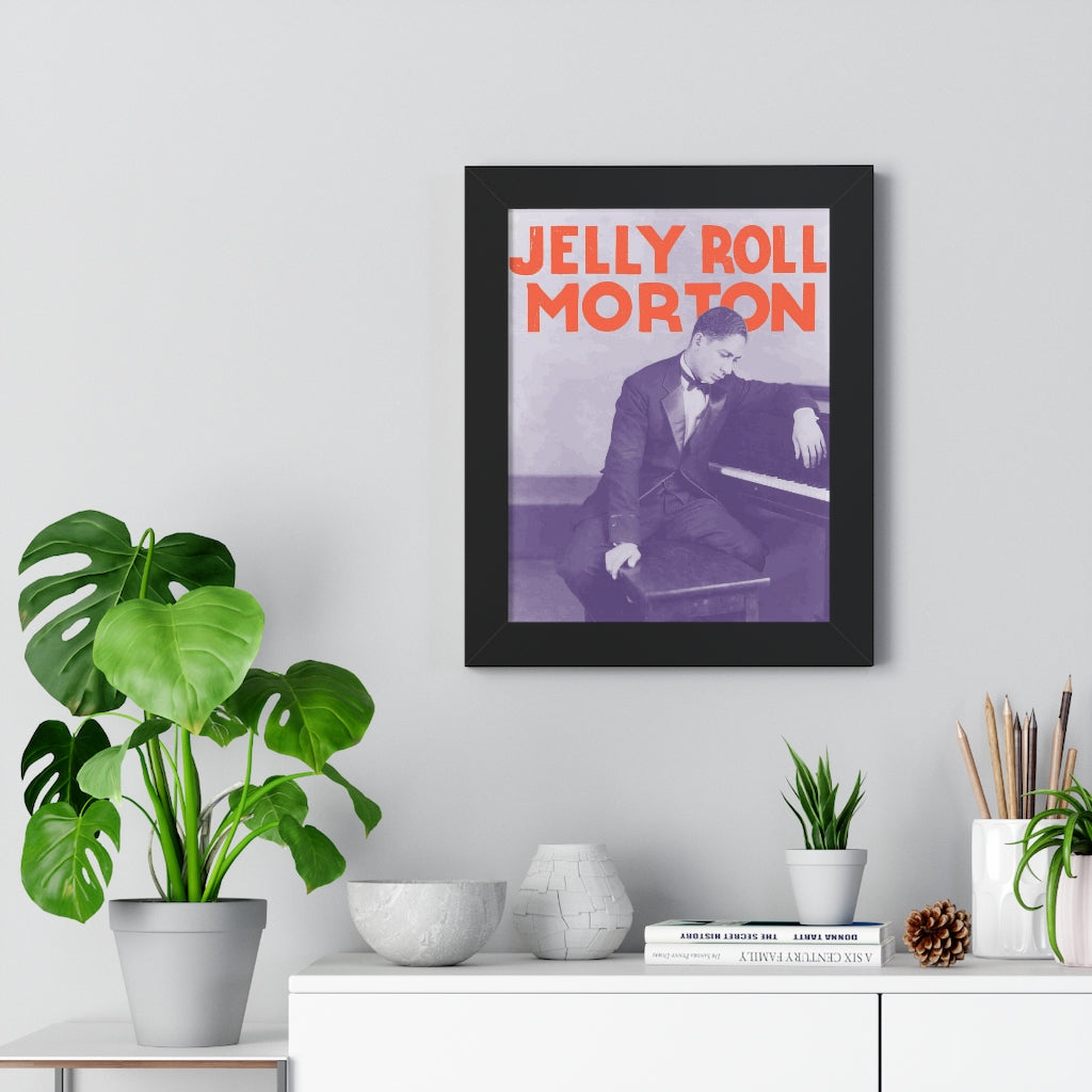 Jelly Roll Morton - Framed Vertical Poster