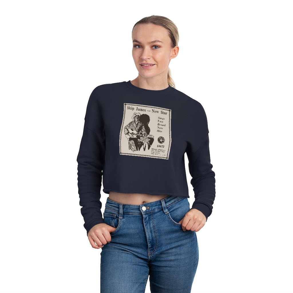 Skip James - Women's Cropped Sweatshirt