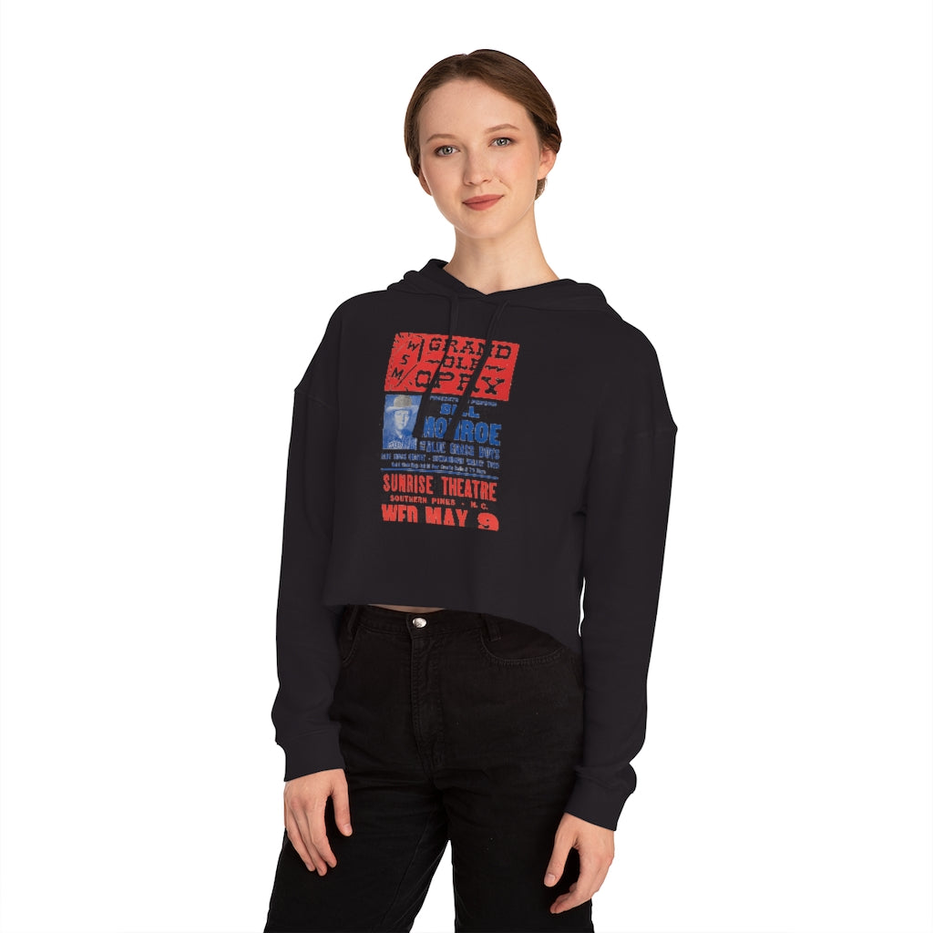 Bill Monroe - Women's Cropped Hooded Sweatshirt