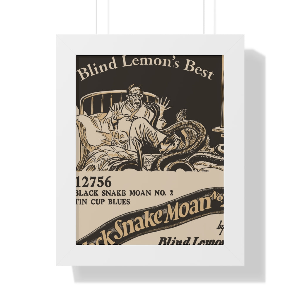 Blind Lemon Jefferson - Framed Vertical Poster