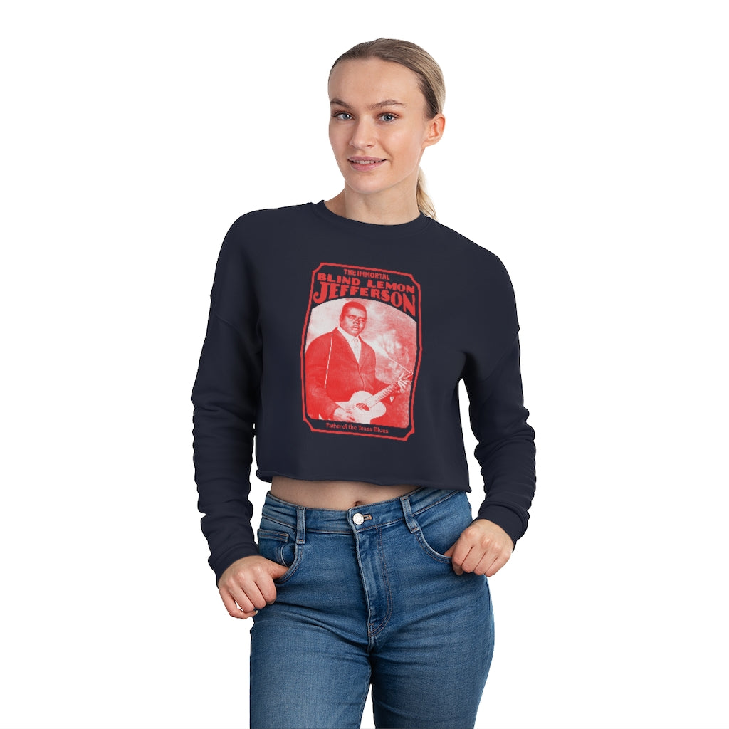 Blind Lemon Jefferson - Women's Cropped Sweatshirt