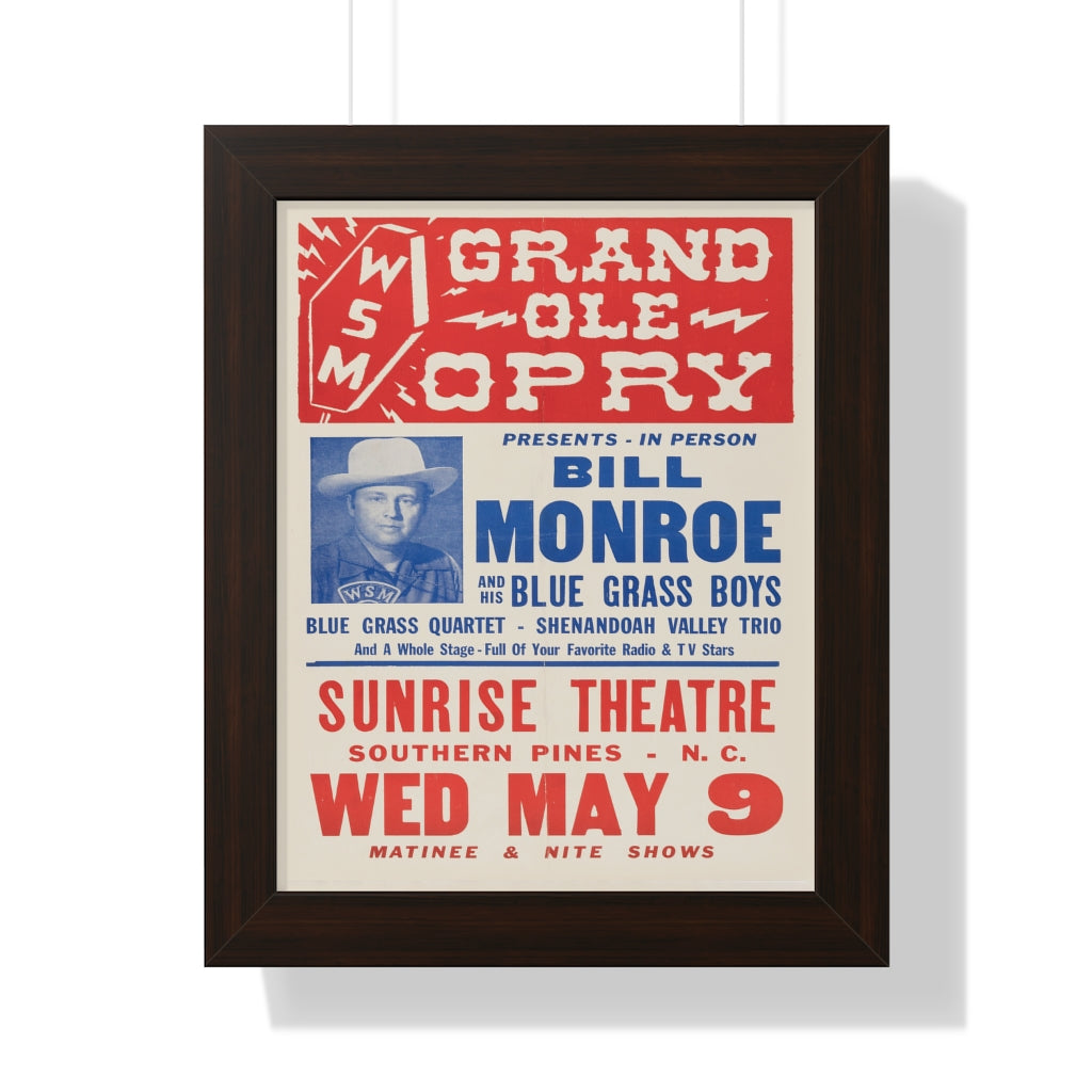 Bill Monroe - Framed Vertical Poster