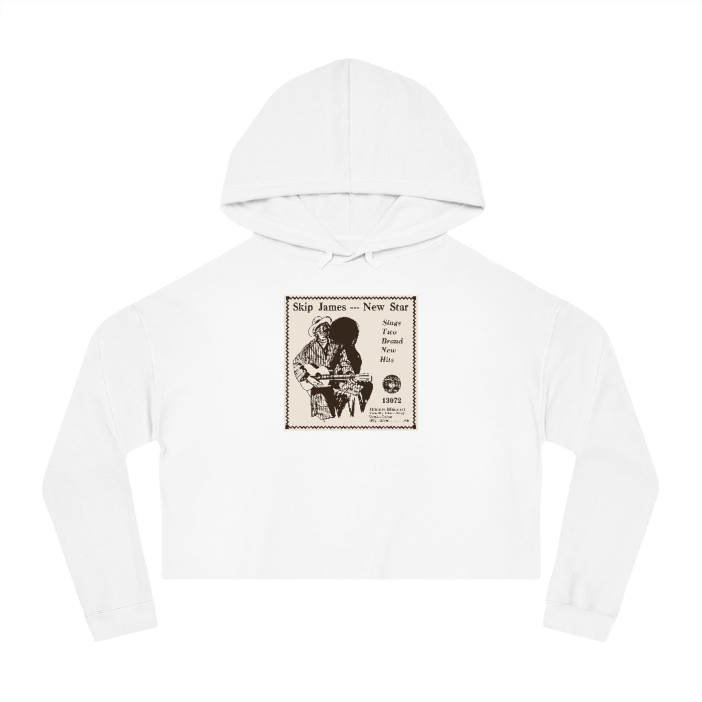 Skip James - Women's Cropped Hooded Sweatshirt