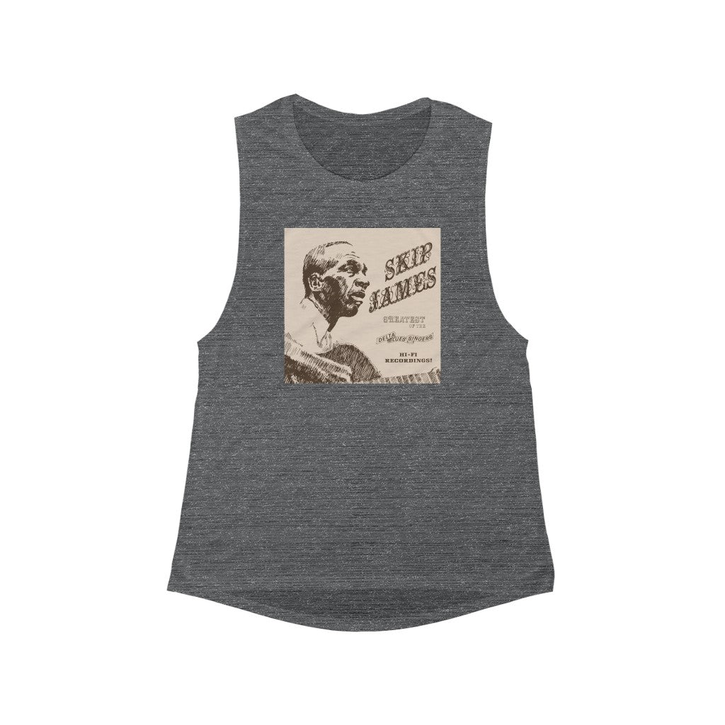 Skip James - Women's Flowy Scoop Muscle Tank