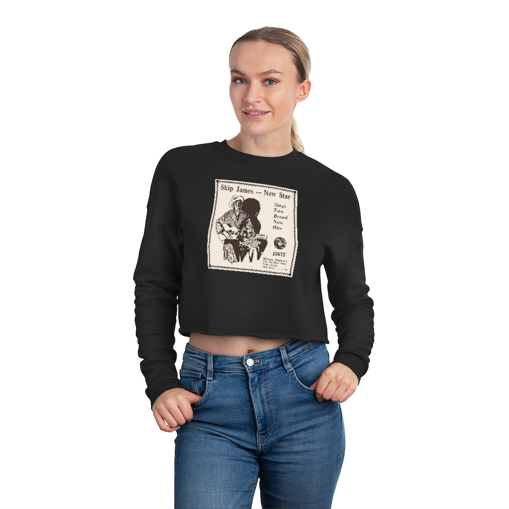 Skip James - Women's Cropped Sweatshirt