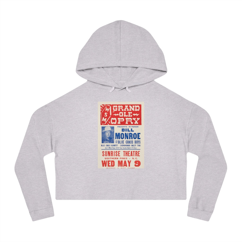 Bill Monroe - Women's Cropped Hooded Sweatshirt