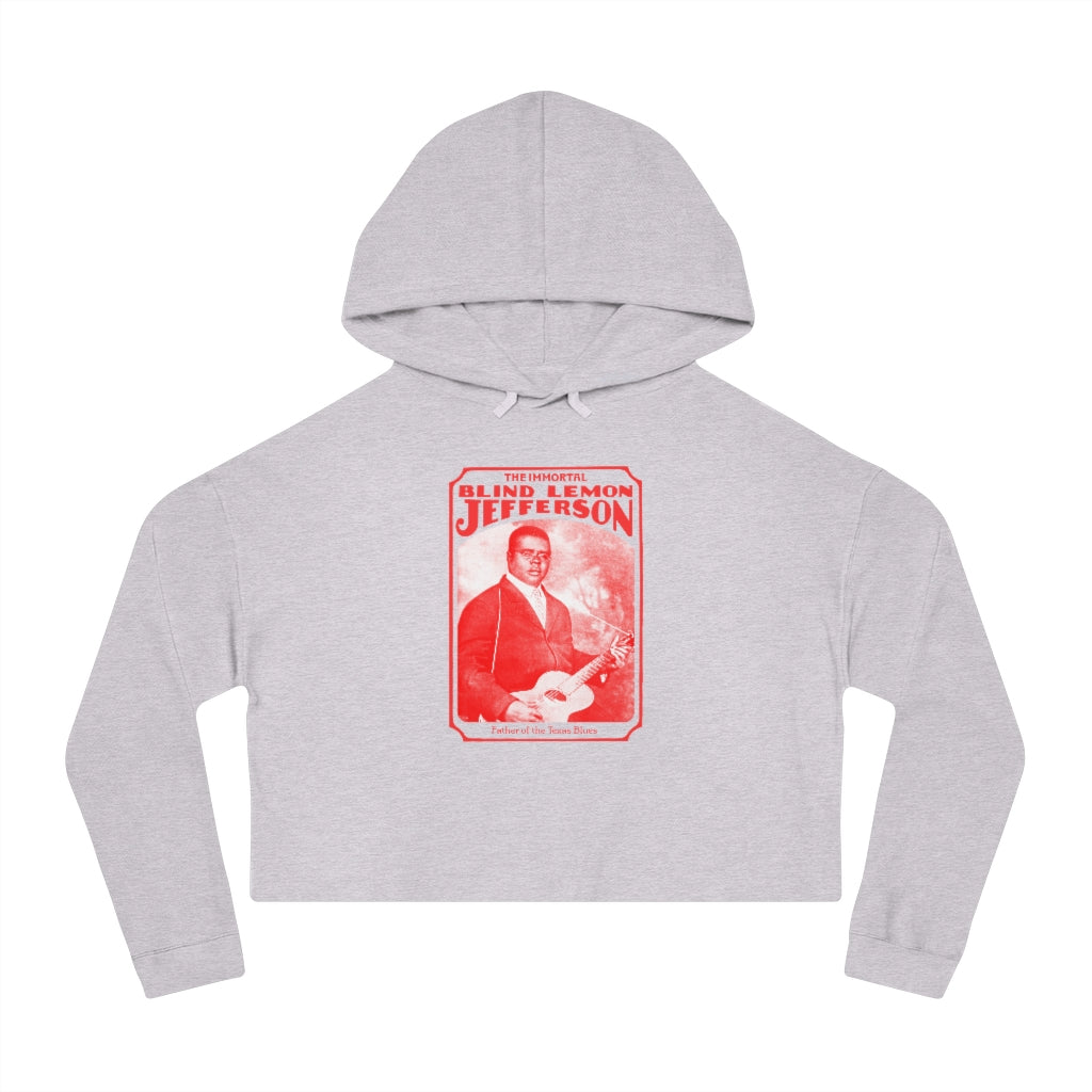 Blind Lemon Jefferson - Women's Cropped Hooded Sweatshirt