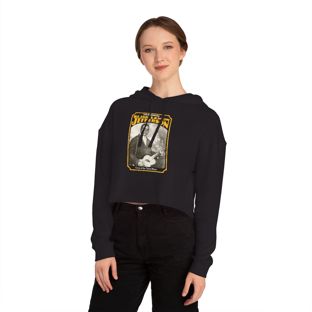 Blind Lemon Jefferson - Women's Cropped Hooded Sweatshirt