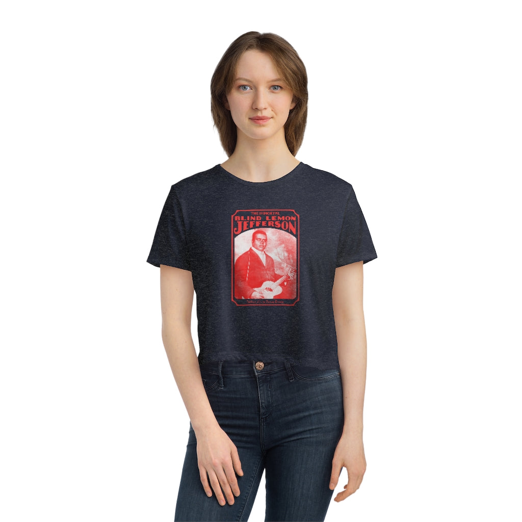 Blind Lemon Jefferson - Women's Flowy Cropped Teeed Tee