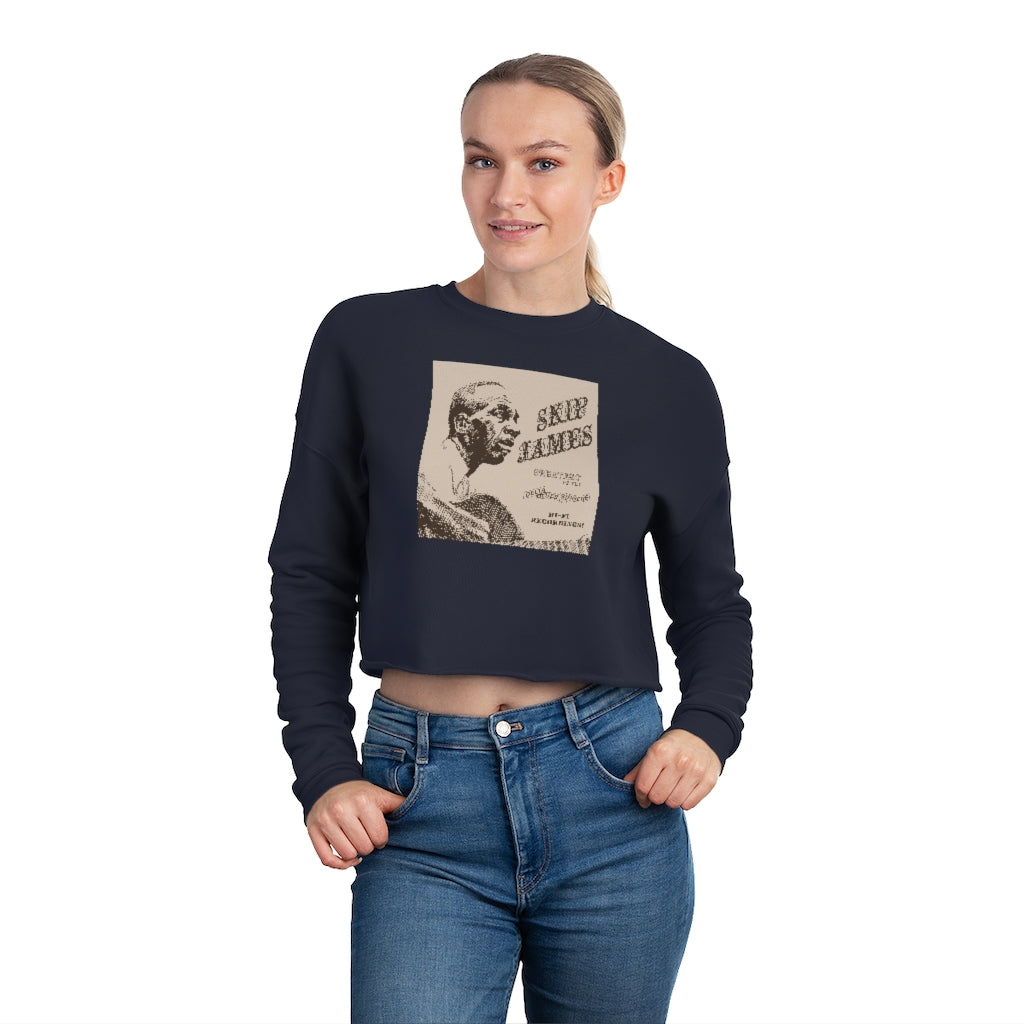 Skip James - Women's Cropped Sweatshirt