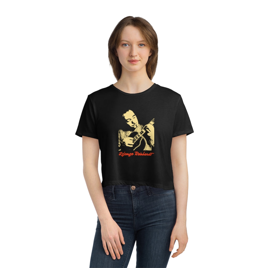 Django Reinhardt - Women's Flowy Cropped Teeed Tee