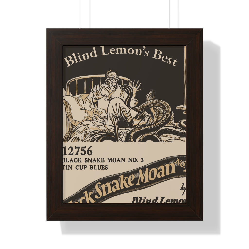 Blind Lemon Jefferson - Framed Vertical Poster