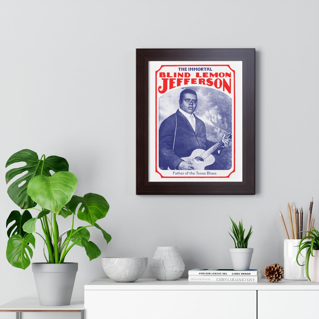 Blind Lemon Jefferson - Framed Vertical Poster