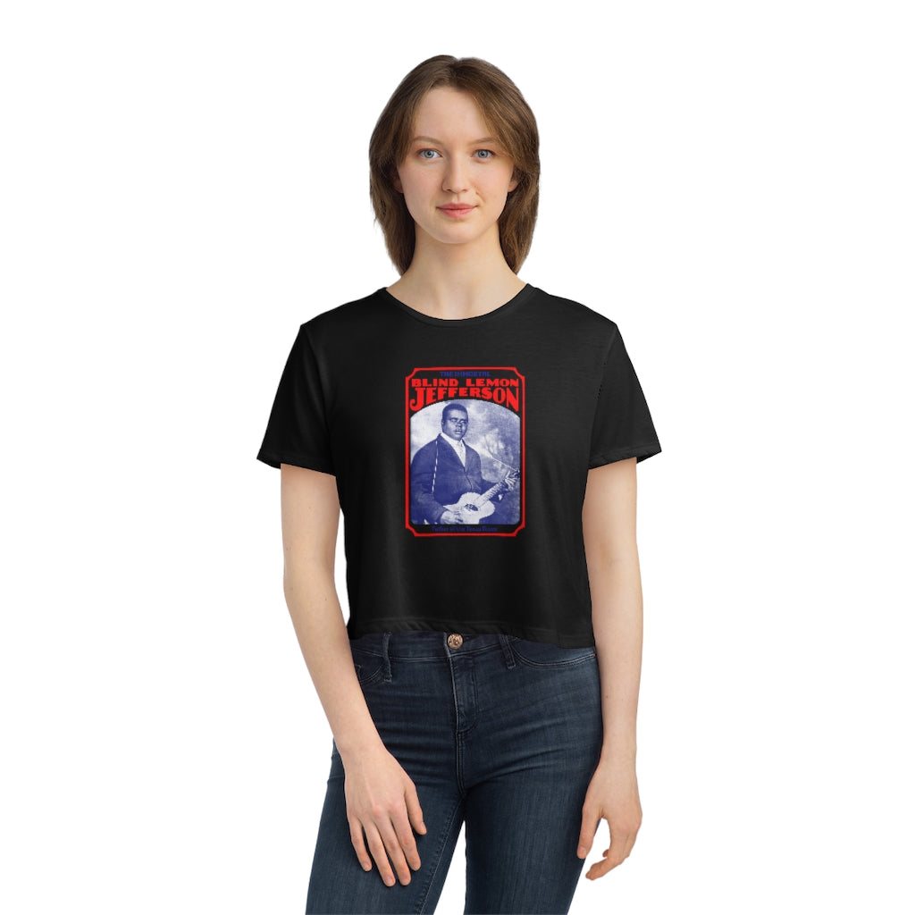 Blind Lemon Jefferson - Women's Flowy Cropped Teeed Tee