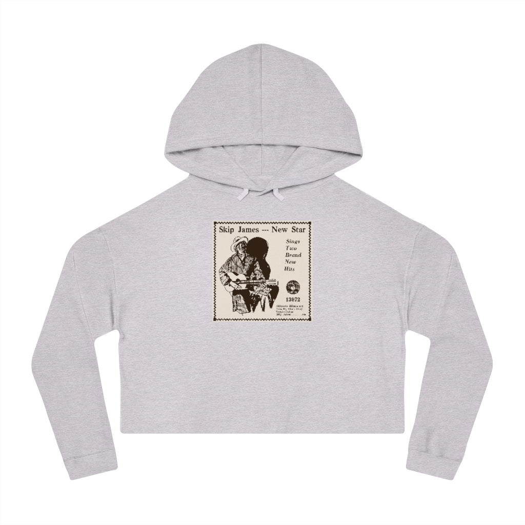 Skip James - Women's Cropped Hooded Sweatshirt