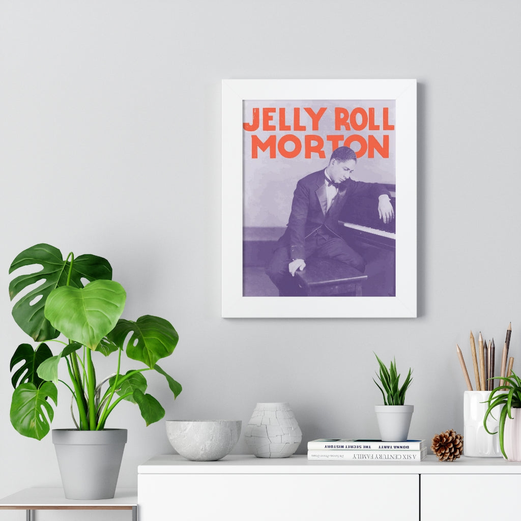 Jelly Roll Morton - Framed Vertical Poster