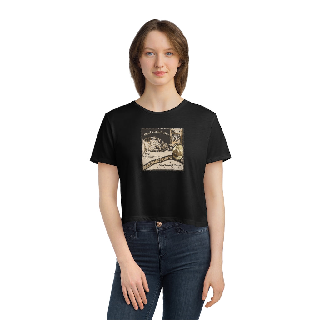 Blind Lemon Jefferson - Women's Flowy Cropped Teeed Tee