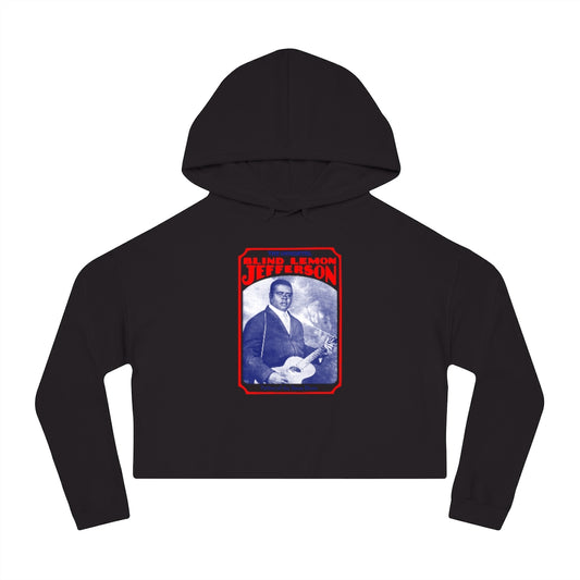 Blind Lemon Jefferson - Women's Cropped Hooded Sweatshirt