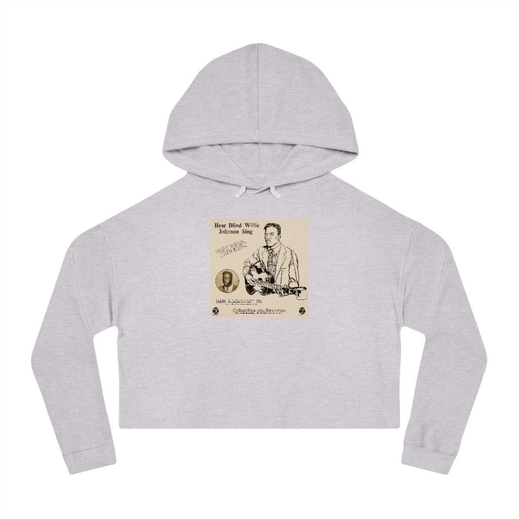 Blind Willie Johnson - Women's Cropped Hooded Sweatshirt