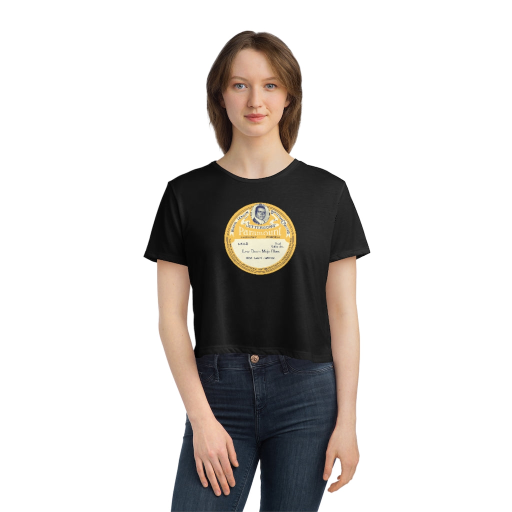 Blind Lemon Jefferson - Women's Flowy Cropped Teeed Tee