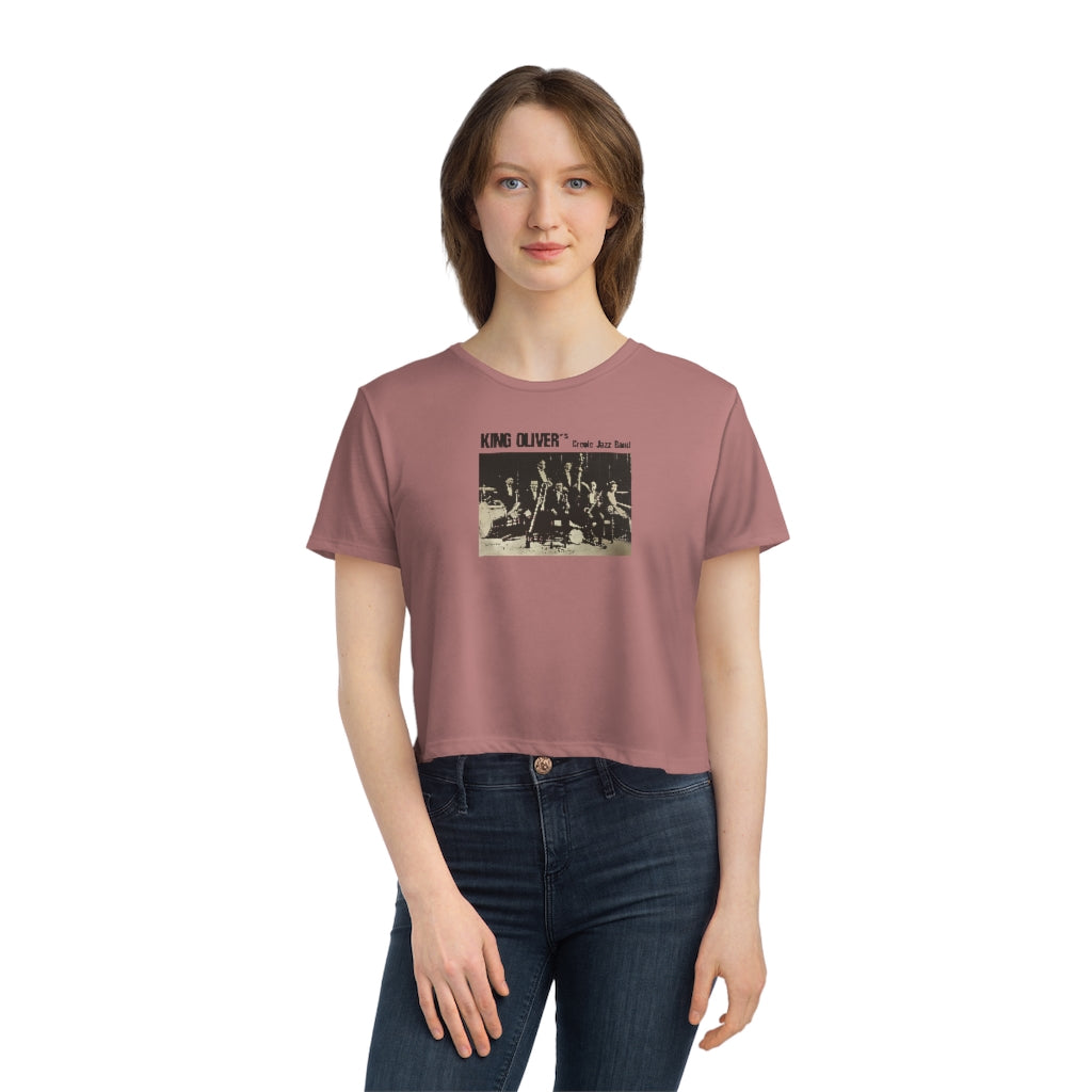 King Oliver - Women's Flowy Cropped Teeed Tee