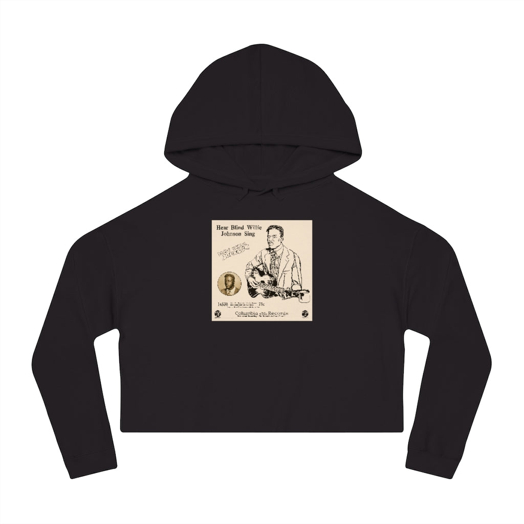 Blind Willie Johnson - Women's Cropped Hooded Sweatshirt