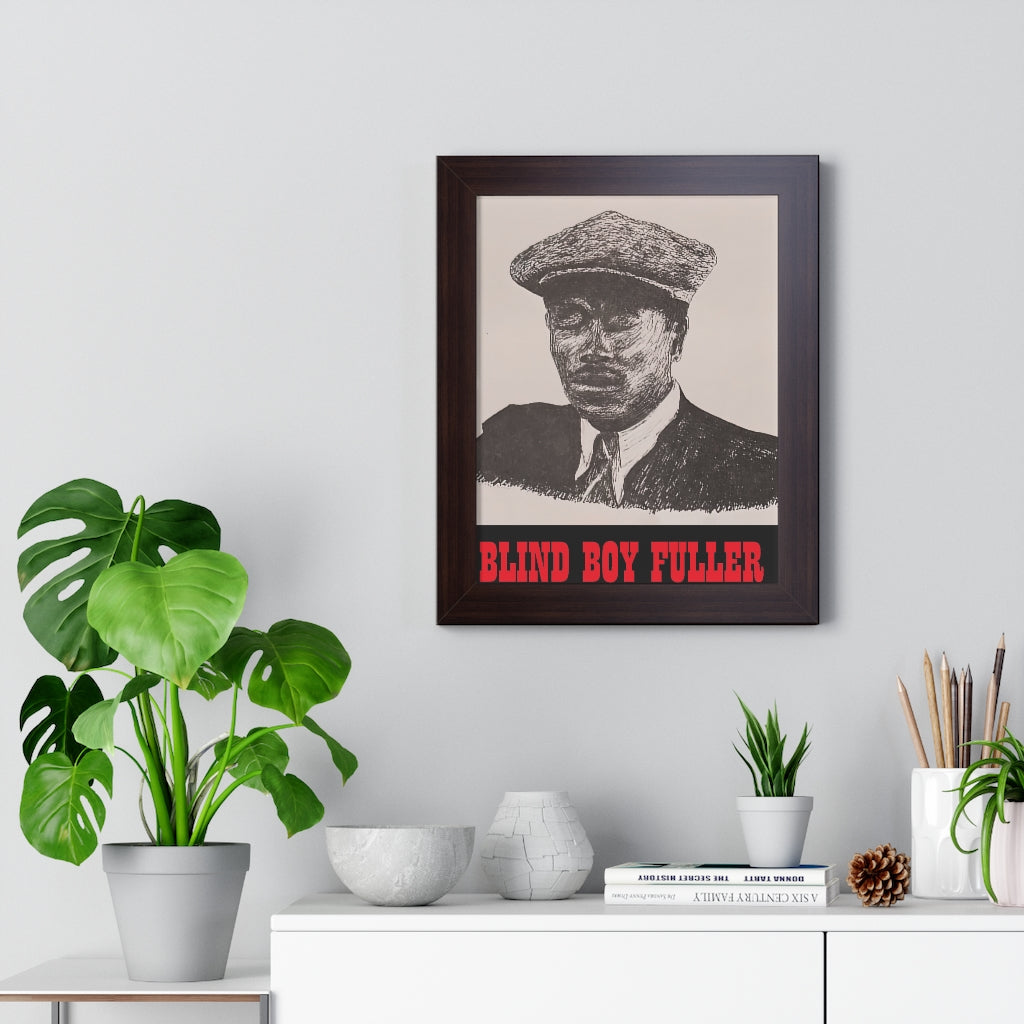 Blind Boy Fuller - Framed Vertical Poster