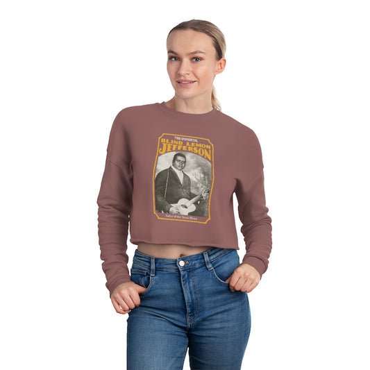 Blind Lemon Jefferson - Women's Cropped Sweatshirt