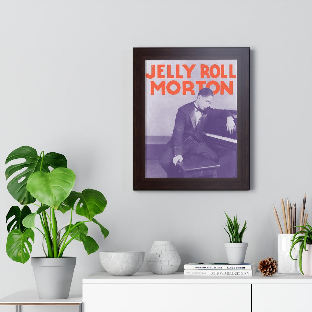 Jelly Roll Morton - Framed Vertical Poster