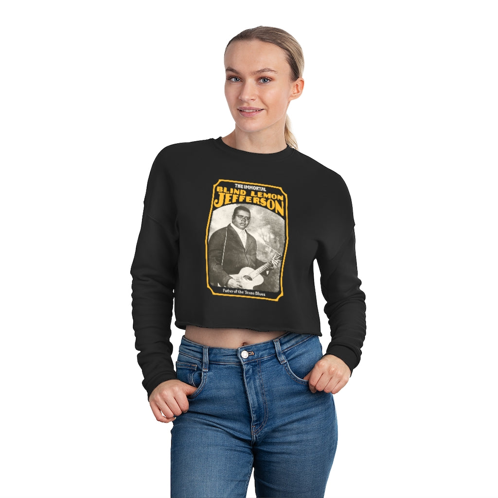 Blind Lemon Jefferson - Women's Cropped Sweatshirt