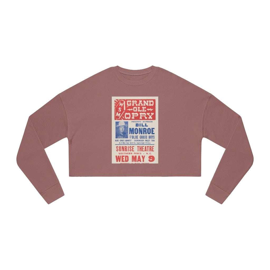 Bill Monroe - Women's Cropped Sweatshirt