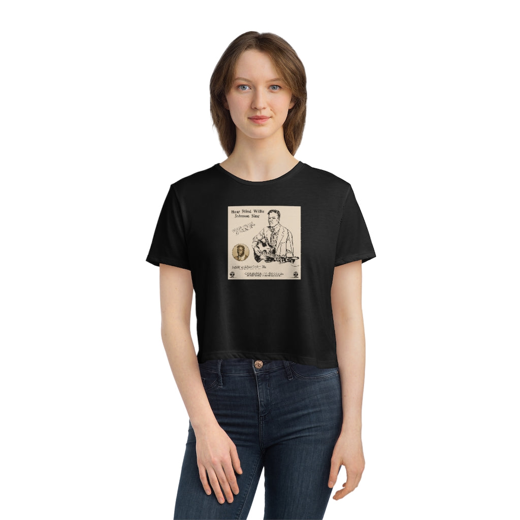 Blind Willie Johnson - Women's Flowy Cropped Teeed Tee