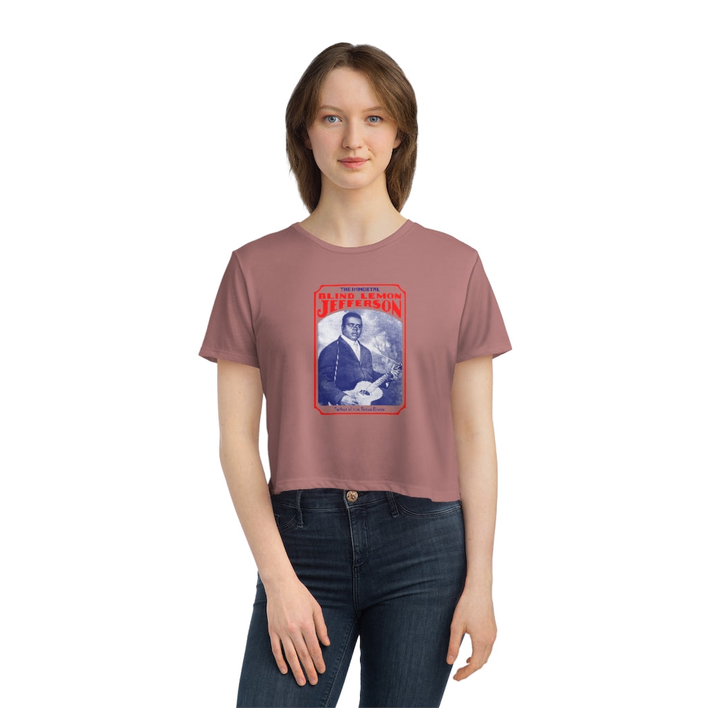 Blind Lemon Jefferson - Women's Flowy Cropped Teeed Tee