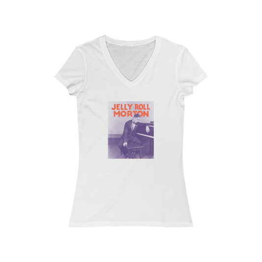 Jelly Roll Morton - Women's Jersey Short Sleeve V-Neck Tee