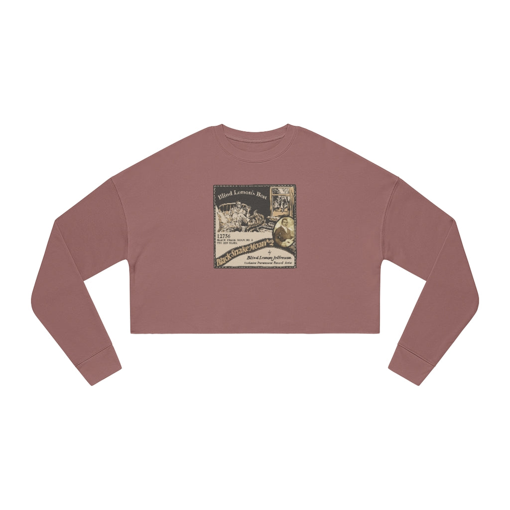 Blind Lemon Jefferson - Women's Cropped Sweatshirt