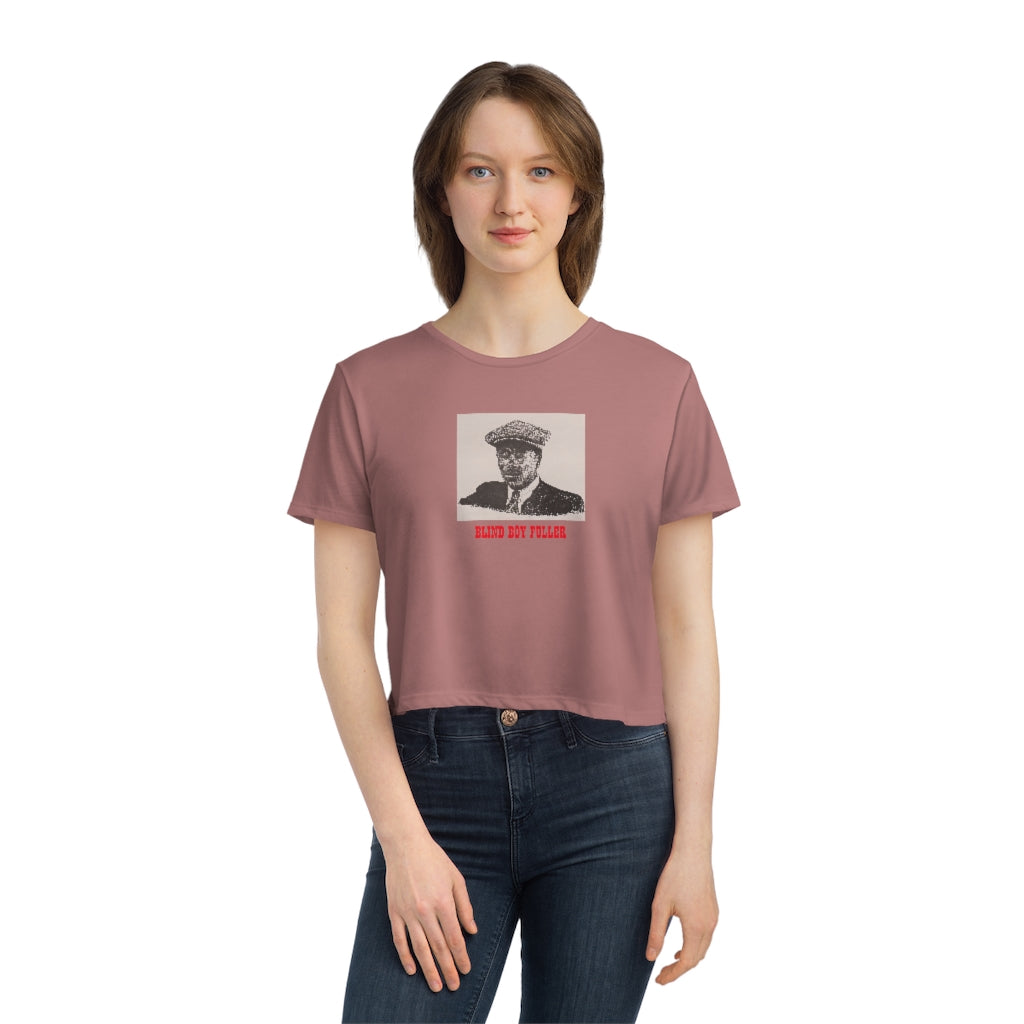 Blind Boy Fuller - Women's Flowy Cropped Teeed Tee